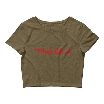 Thick-Fil-A Crop Tee - Wild Butterfly Fashions